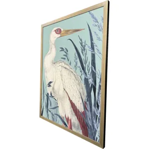 Coastal Paradise Stork Framed Art