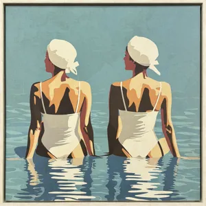 Two Friends at the Beach Canvas
