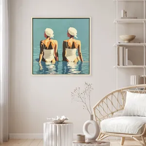 Two Friends at the Beach Canvas