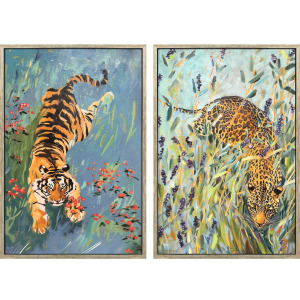 Tiger/Leopard S/2 Framed Art