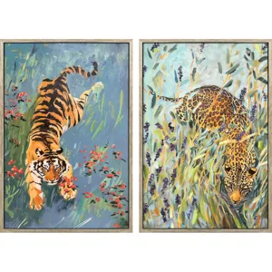 Tiger/Leopard S/2 Framed Art