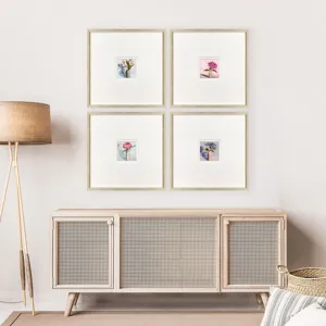 Milk Bottle Florals S/4 Framed Art