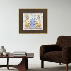 Oriental Leopards Framed Art