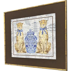 Oriental Leopards Framed Art