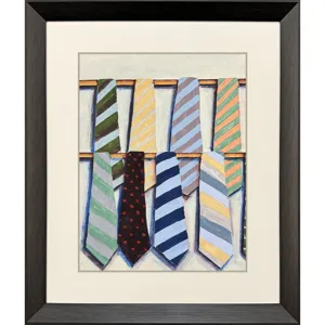 Hanging Ties I Framed Art