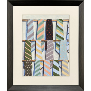 Hanging Ties II Framed Art