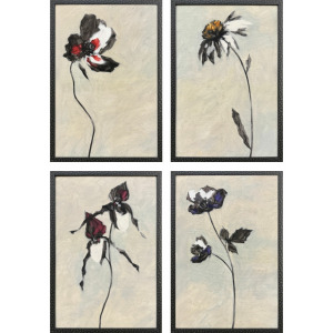 Floral Sonnet S/4 Framed Art