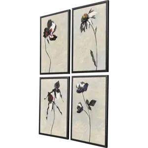 Floral Sonnet S/4 Framed Art