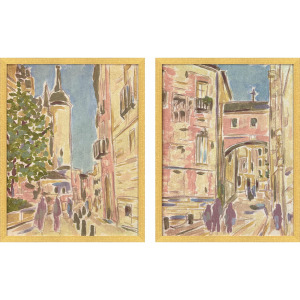 Street Scene Vibes I S/2 Framed Art