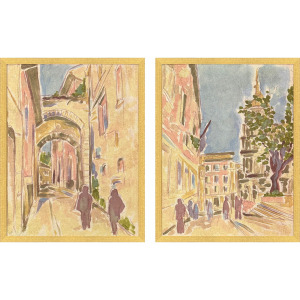 Street Scene Vibes II S/2 Framed Art