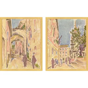 Street Scene Vibes II S/2 Framed Art