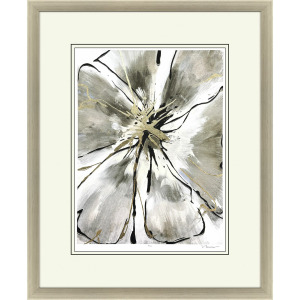 Gilded Petal Expansion I Framed Art