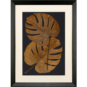 Gold Monstera II Framed Art