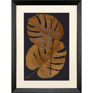 Gold Monstera II Framed Art