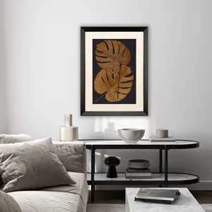 Gold Monstera II Framed Art