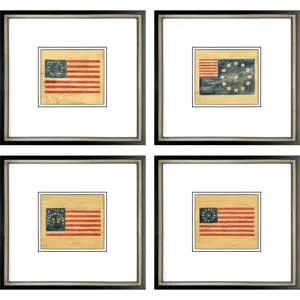 American Flags I S/4 Framed Art