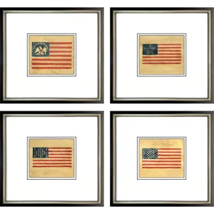 American Flags II S/4 Framed Art