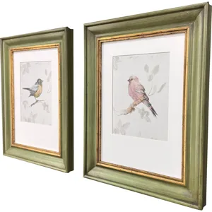 Bird Scene S/2 Framed Art