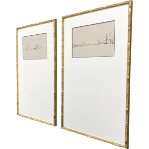 Harbor Sketch S/2 Framed Art