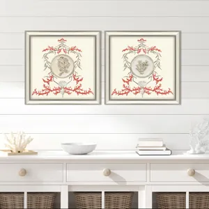 Coral Elegance I S/2 Framed Art