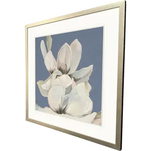 Magnolia on Blue I Framed Art