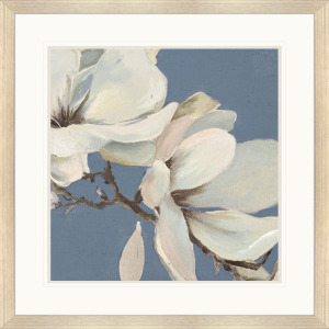 Magnolia on Blue II Framed Art