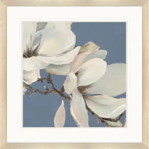 Magnolia on Blue II Framed Art