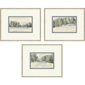 Distant Landscape I S/3 Framed Art