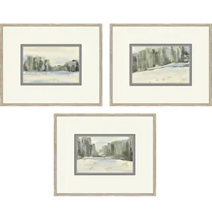 Distant Landscape I S/3 Framed Art