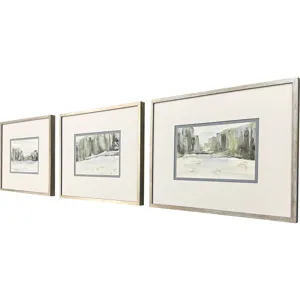 Distant Landscape I S/3 Framed Art