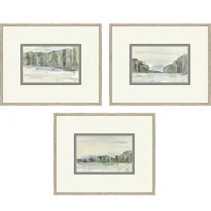 Distant Landscape II S/3 Framed Art