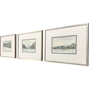 Distant Landscape II S/3 Framed Art