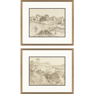 Farm in Provence S/2 Framed Art