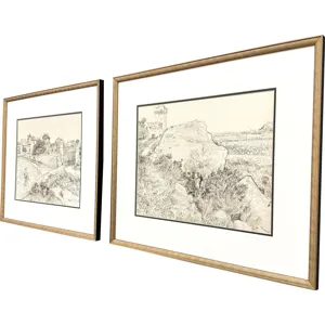 Farm in Provence S/2 Framed Art
