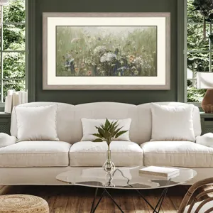 Mistful Summer Meadow Framed Art