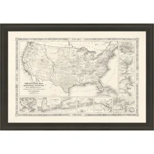 Military Map of US, 1861 Framed Art