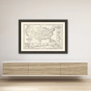 Military Map of US, 1861 Framed Art