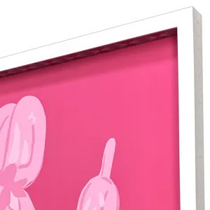 Pink Dog Balloon Framed Art