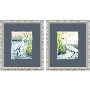 Wading in Shallows S/2 Framed Art