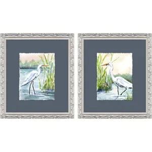 Wading in Shallows S/2 Framed Art