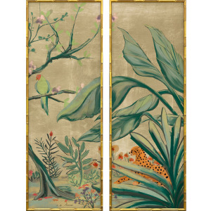 Gold Chinoiserie II S/2 Framed Art