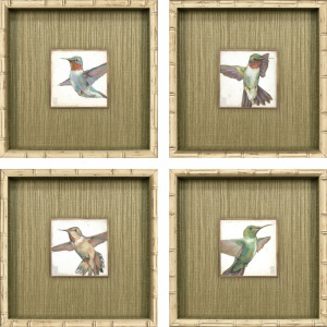 Hummingbird Flight S/4 Framed Art