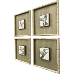Hummingbird Flight S/4 Framed Art