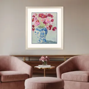 Cosmos in Chinoserie I Framed Art