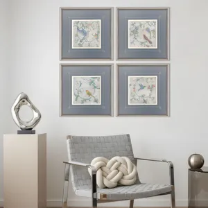 Mosaic Birds S/4 Framed Art