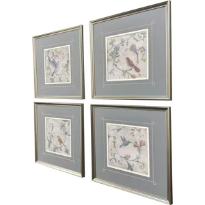 Mosaic Birds S/4 Framed Art