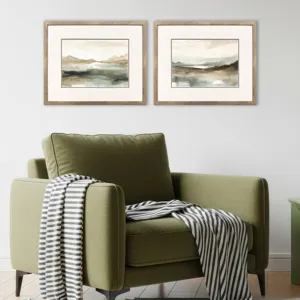 Serenity Summit S/2 Framed Art