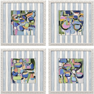 Blush & Breeze S/4 Framed Art
