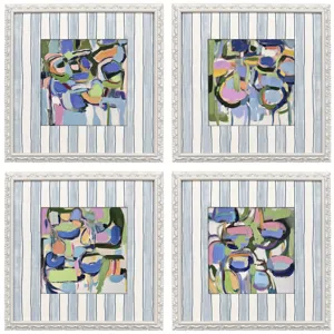 Blush & Breeze S/4 Framed Art
