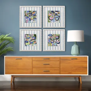 Blush & Breeze S/4 Framed Art
